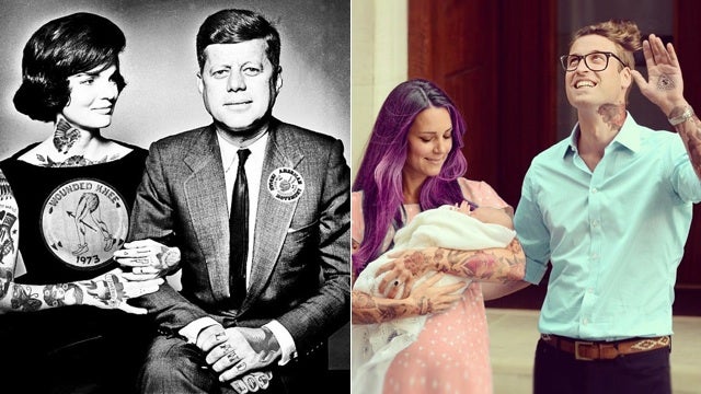 What famous celebrities would look like if they had tattoos