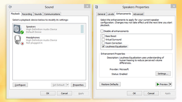 loudness equalization windows 10