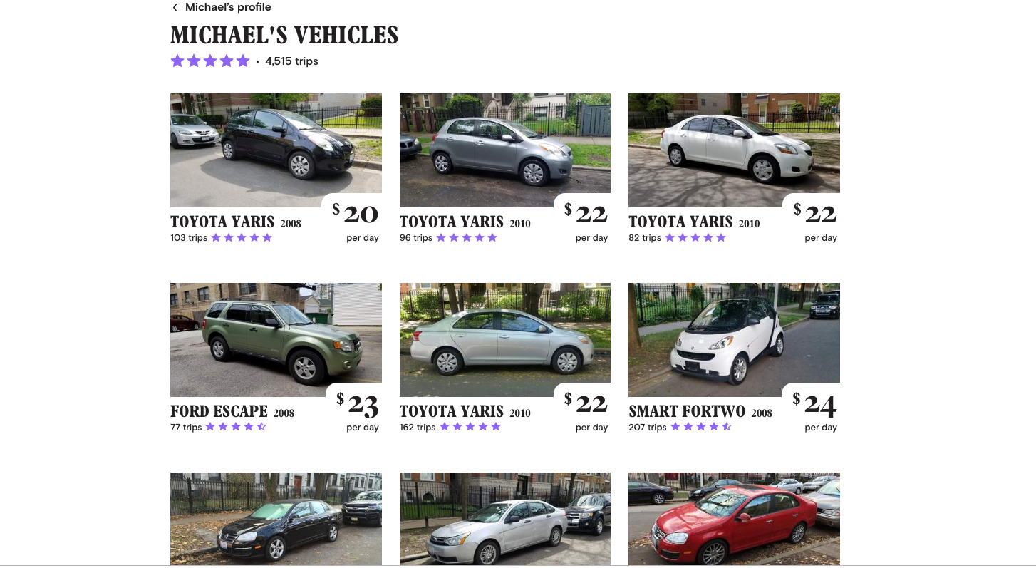 Turo Car and Fleet Parking