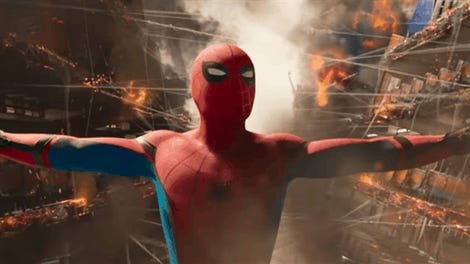 Por qué la mejor escena de los tráilers de Spider-Man: Homecoming no estuvo  en la película