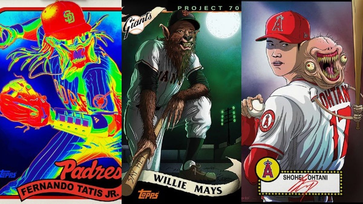 These Monster Mash-Up Baseball Cards Are Freaking Incredible