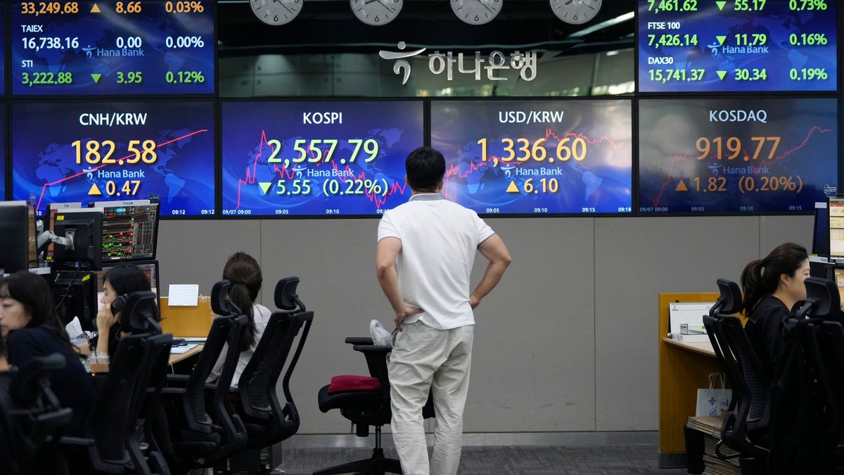 Stock market today: Asian shares fall, tracking a decline on Wall St on fears rates may stay high