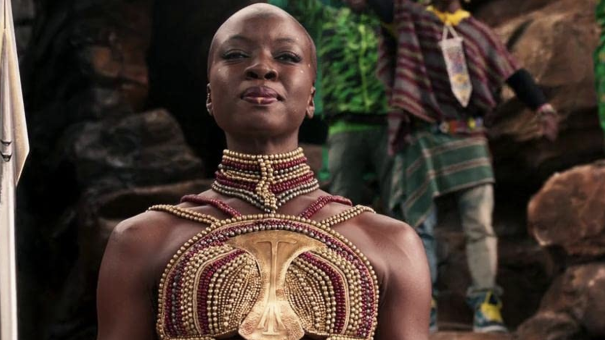 okoye red dress black panther