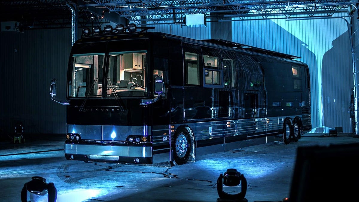 This Massive Prevost RV Sets the 'Off-Road Life' in a Cozy Lap of Luxury