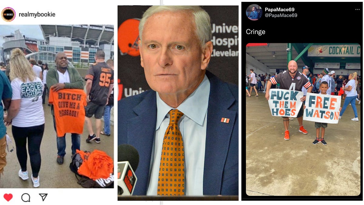 Jimmy Haslam is to blame for the vile T-shirts and signs in support of Deshaun W..