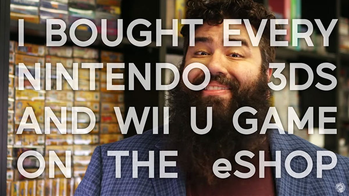 남자는 Wii U와 3DS eShops에서 모든 비디오 게임을 구매합니다.
