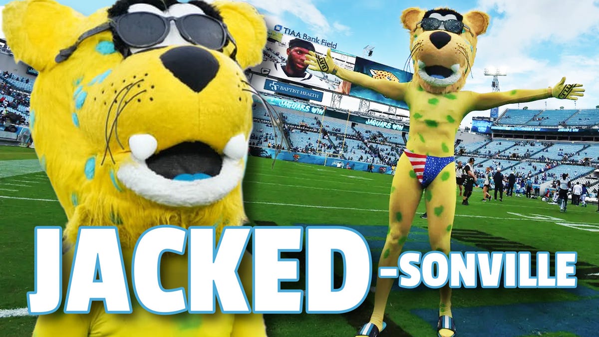 What's up with the Jags mascot's American flag speedo?