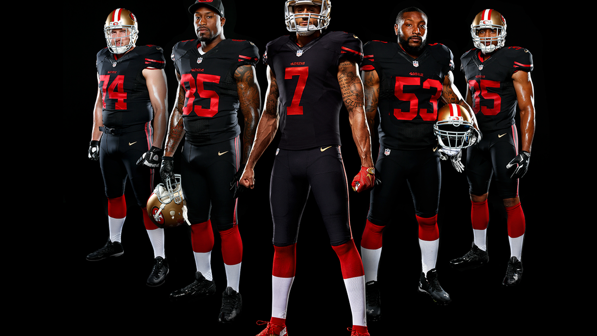 color of 49ers jersey