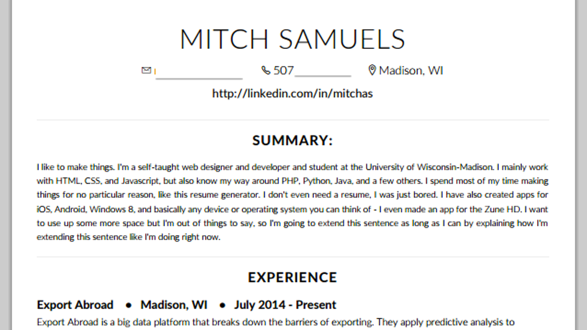 This Tool Helps Make Your Resume Visually Appealing