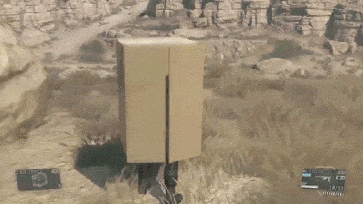 Marines usan el meme de la caja de cartón de Metal Gear Solid para burlar la IA de un robot militar real