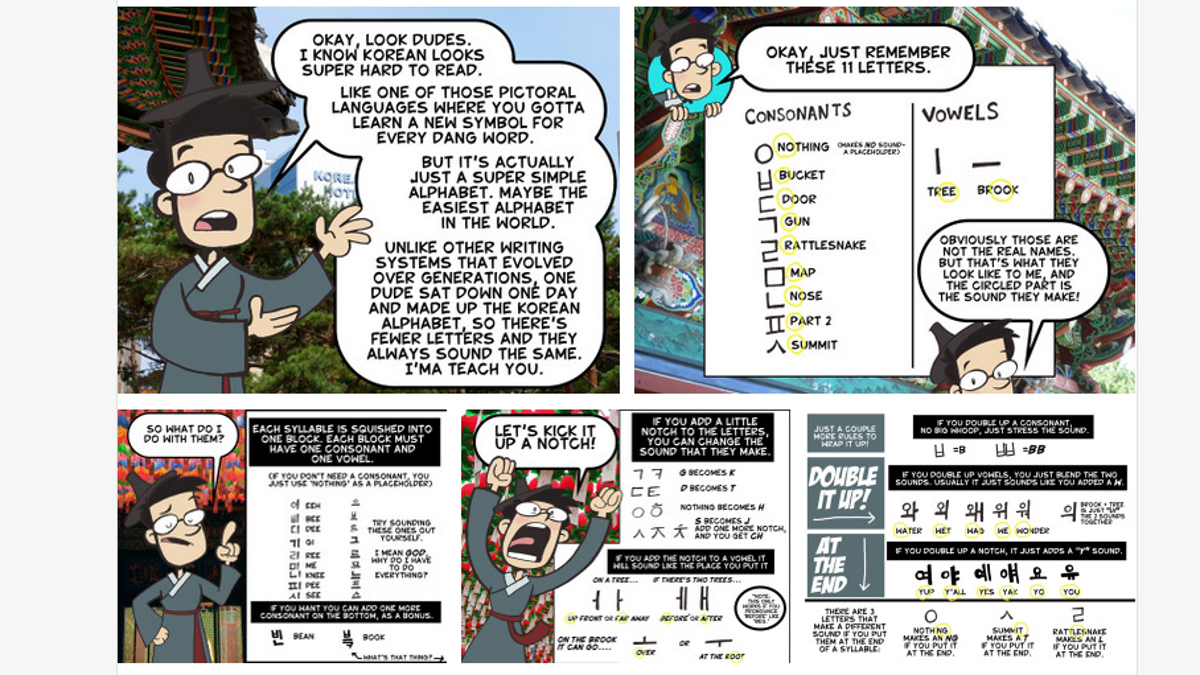 Learn To Read Korean The Easy Way With This Comic
