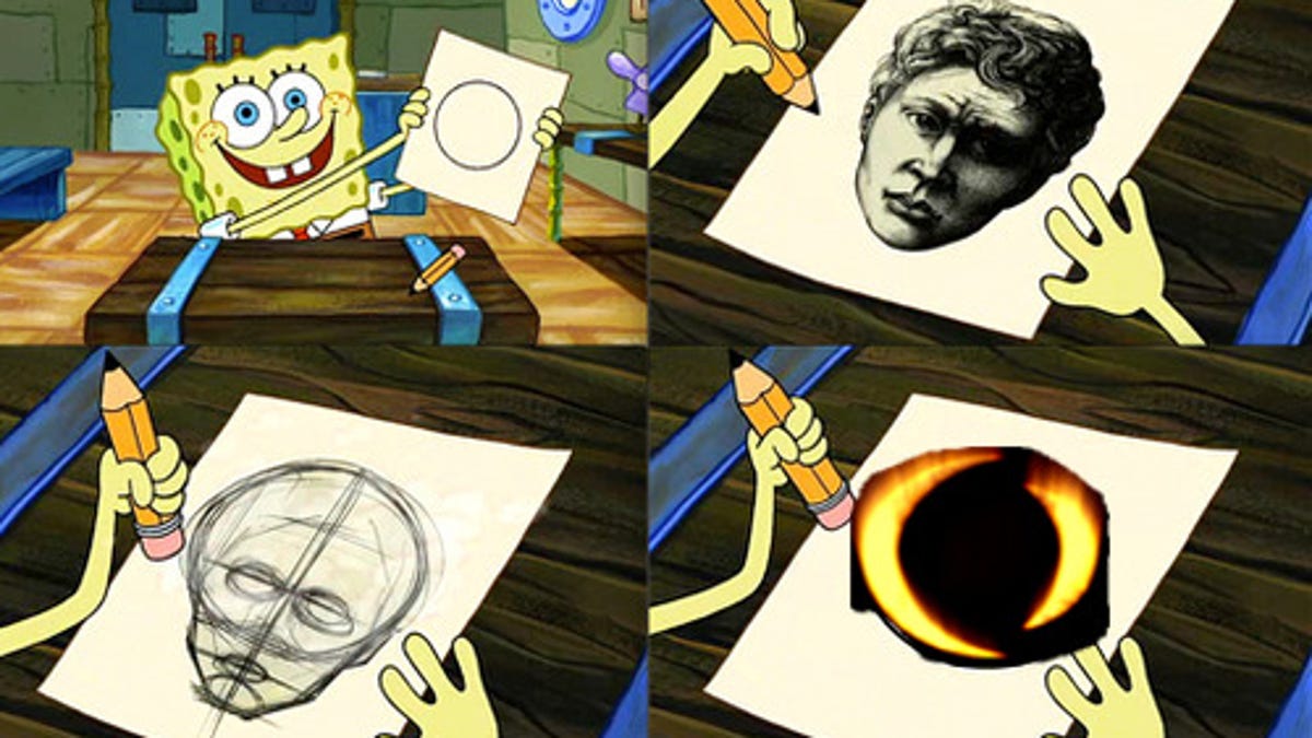 Spongebob Knows How To Draw A Perfect Circle