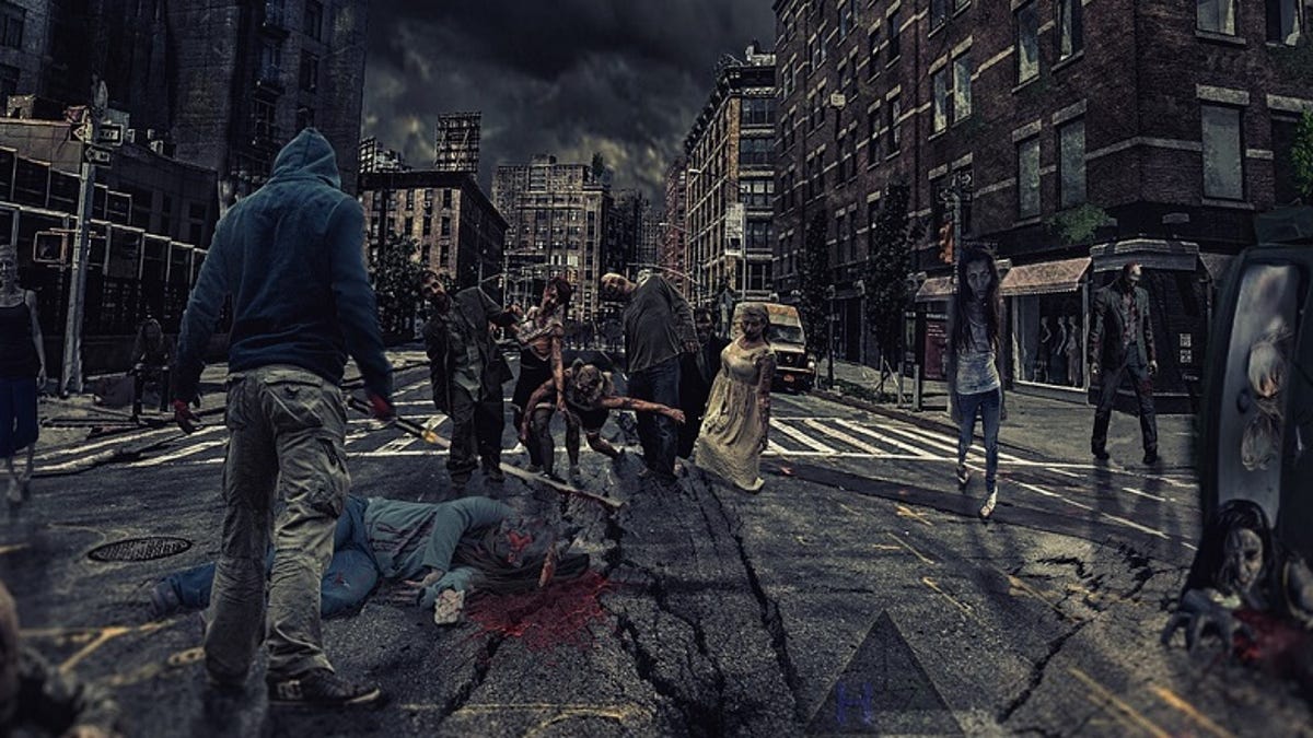 Image result for city overrun by zombies