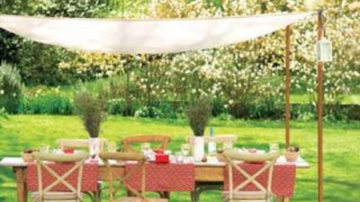Create Your Own Cheap Weather Shielding Outdoor Canopy