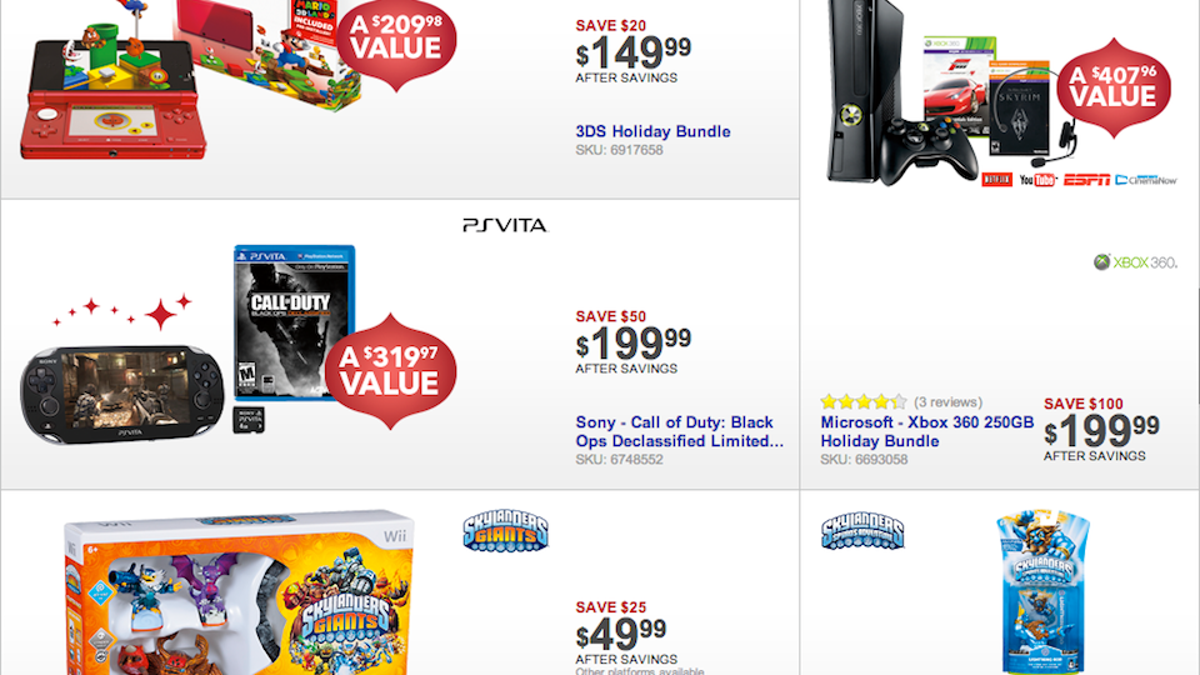 Best Buy’s Black Friday Deals Include A $200 250 GB Xbox 360 Bundle, Assassin’s Creed III for ...