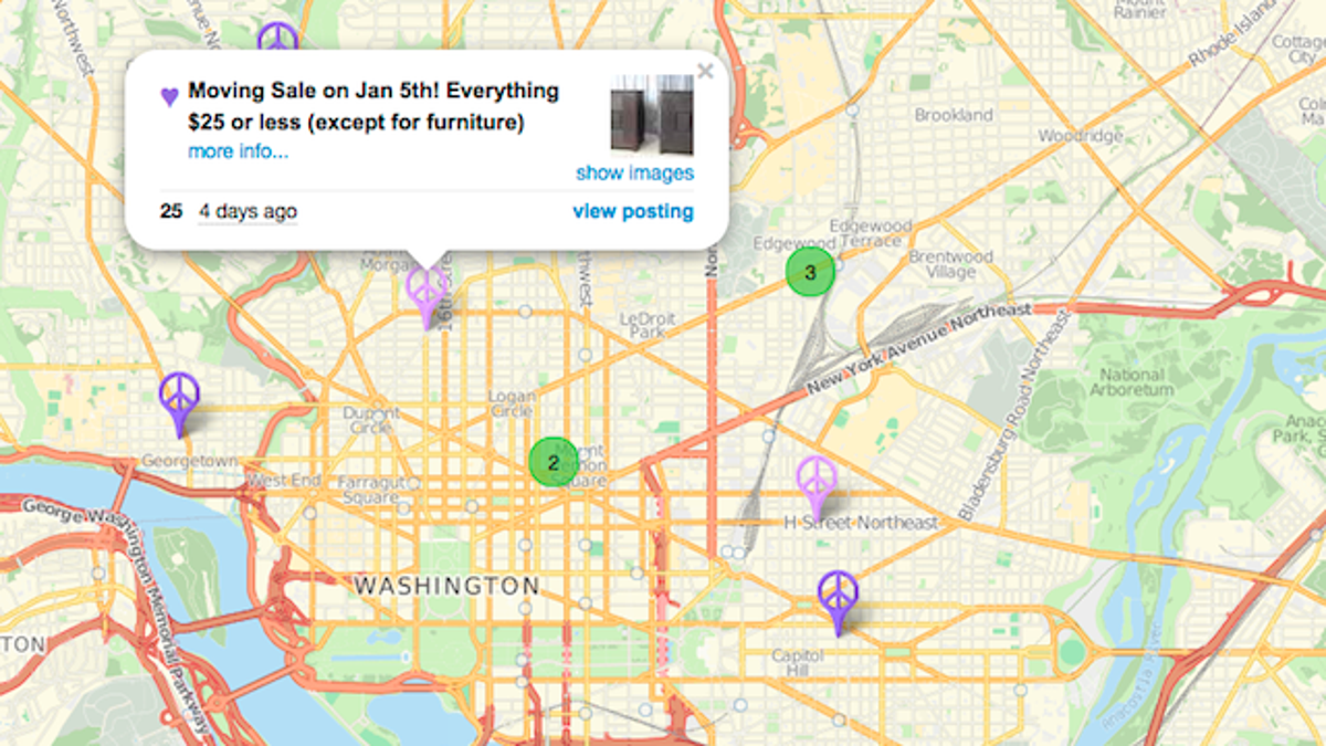 Craigslist Adds Maps For Sales Listings Yard Sales And Flea