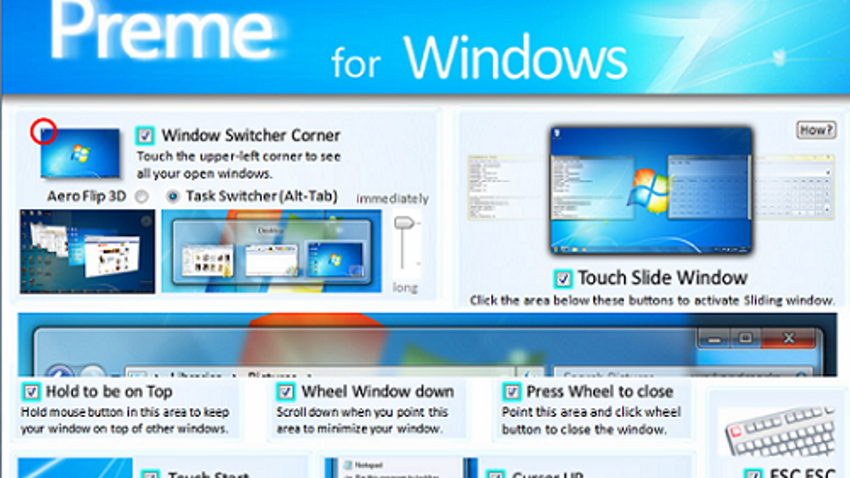 Preme Adds Unique Shortcuts To Windows 7
