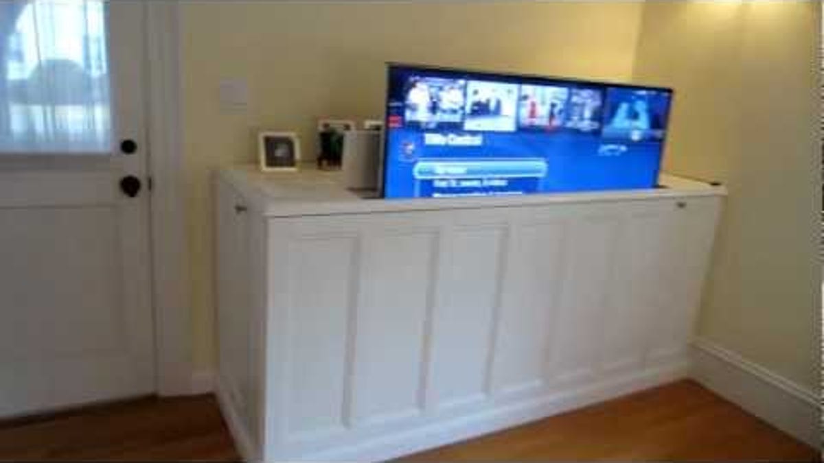 Make A Diy Home Theater Tv Lift Cabinet