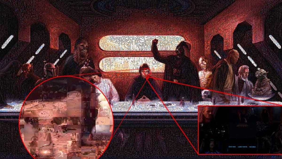 Skywalker Last Supper Painting Made With 69 550 Star Wars Frames