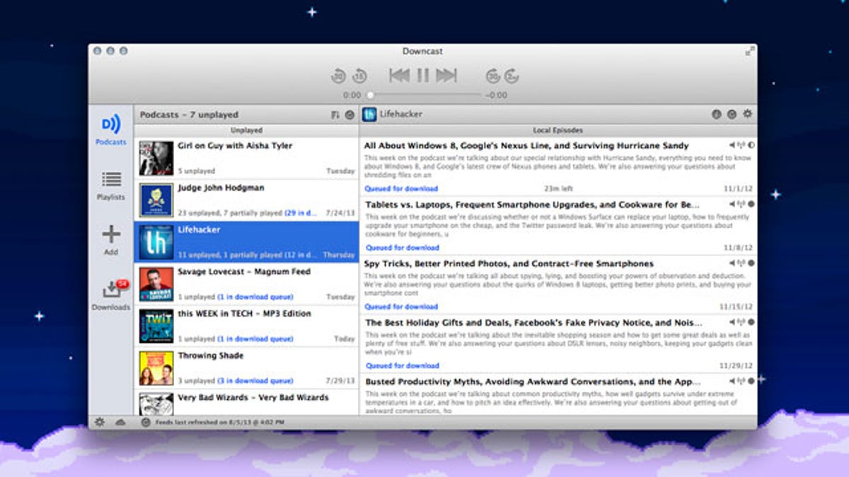 Downcast for mac os x 10 11