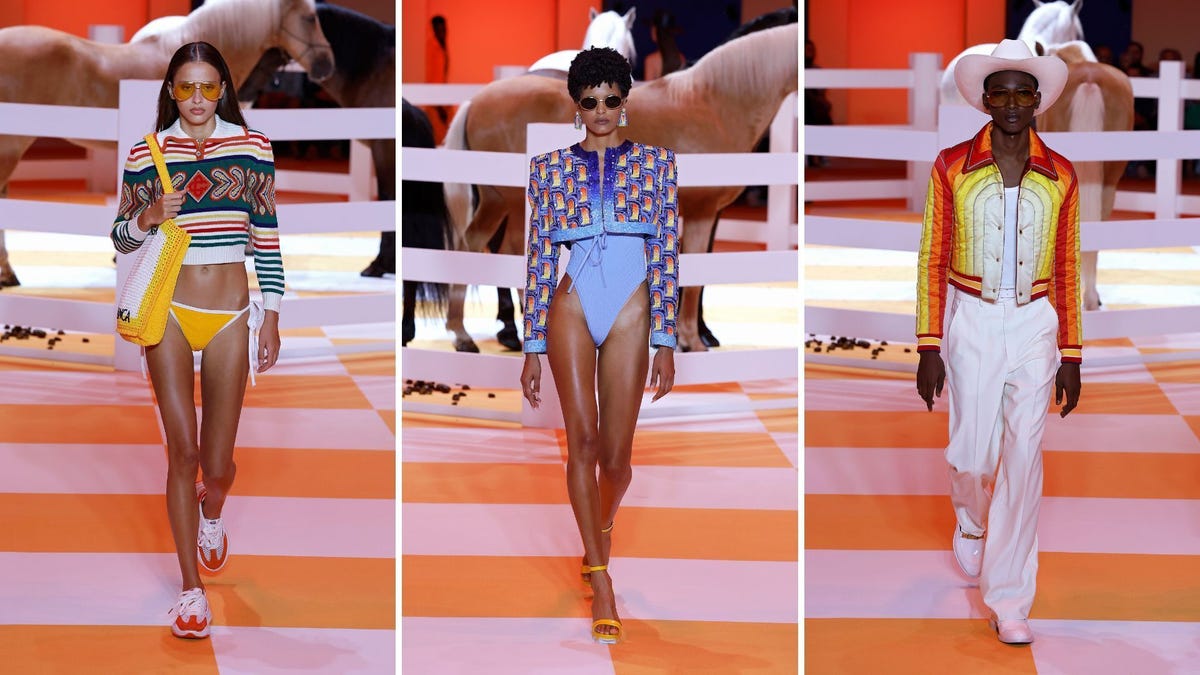 Models Really Had to Strut in Assless Chaps and Swimwear on Runway Full of Poop