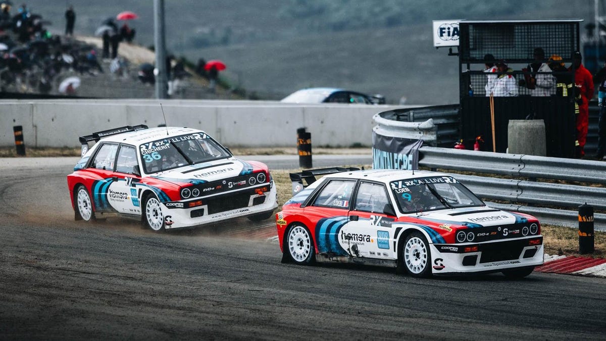 Those Two Lancia Delta EV Rallycross Cars Have Burned Away, Like All Beautiful Things