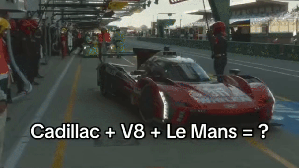 Try Not To Smile Watching Cadillac's Hybrid System Bump Start Its V8 At Le Mans