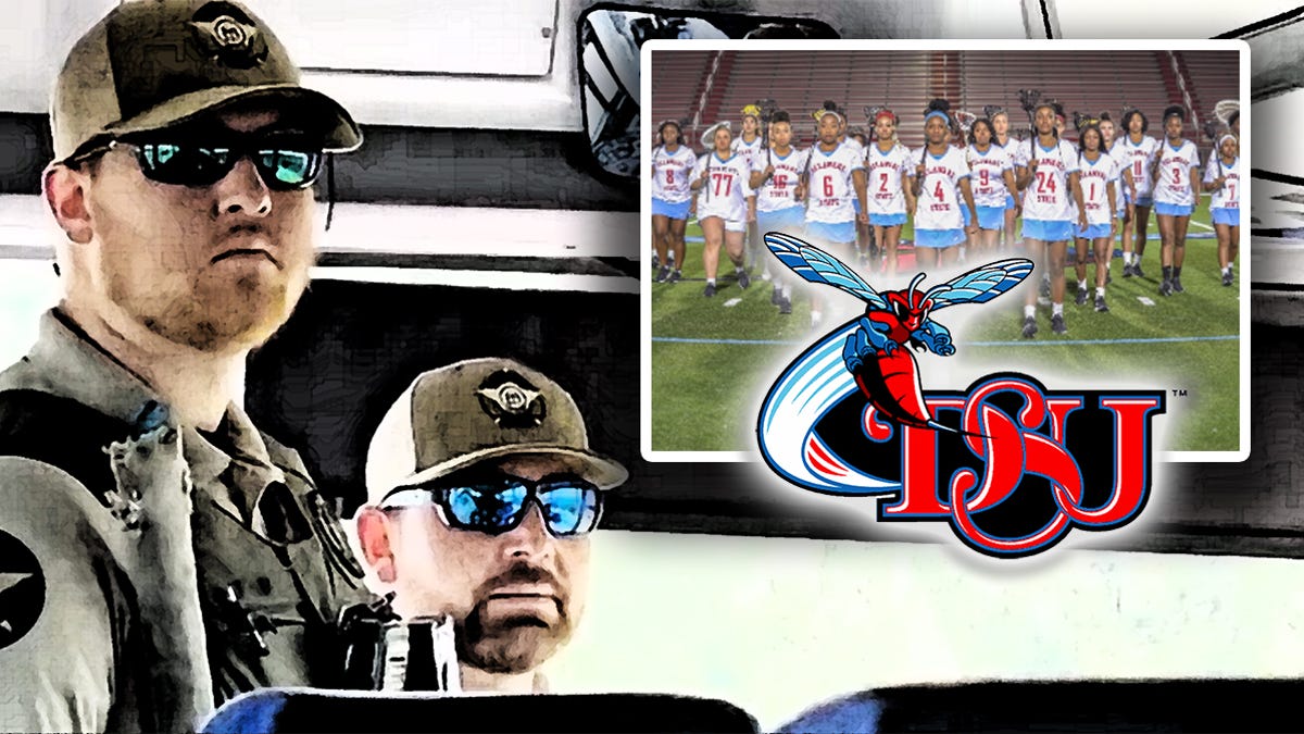 Delaware State’s women’s lacrosse team bus being searched for drugs by