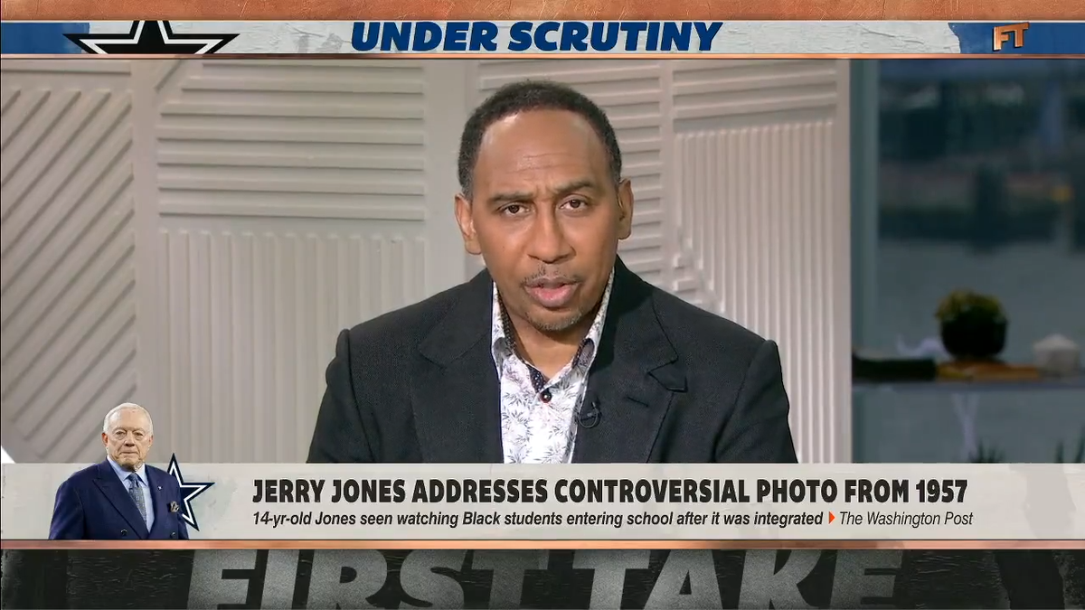 Stephen A. Smith defended Cowboys owner Jerry Jones' racist past