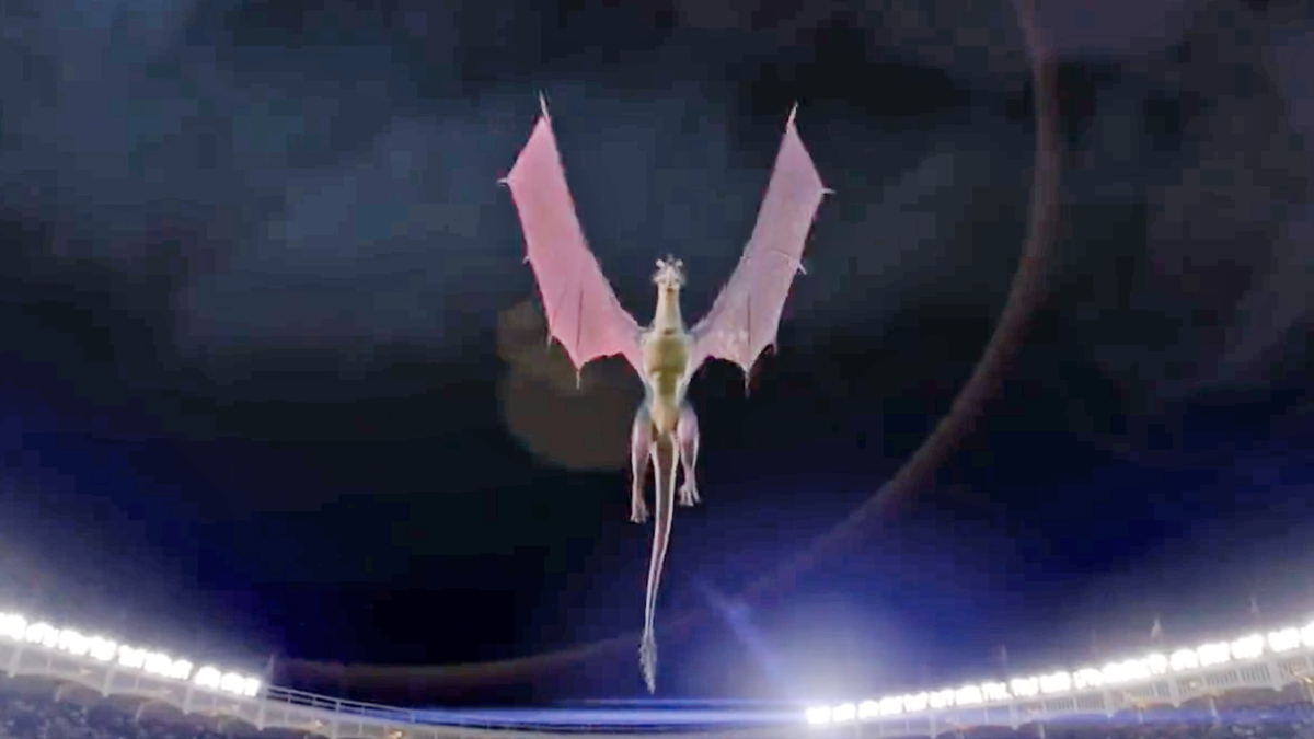 TBS has CGI dragon fly over Yankee Stadium and Bob Costas during ALDS Game 1
