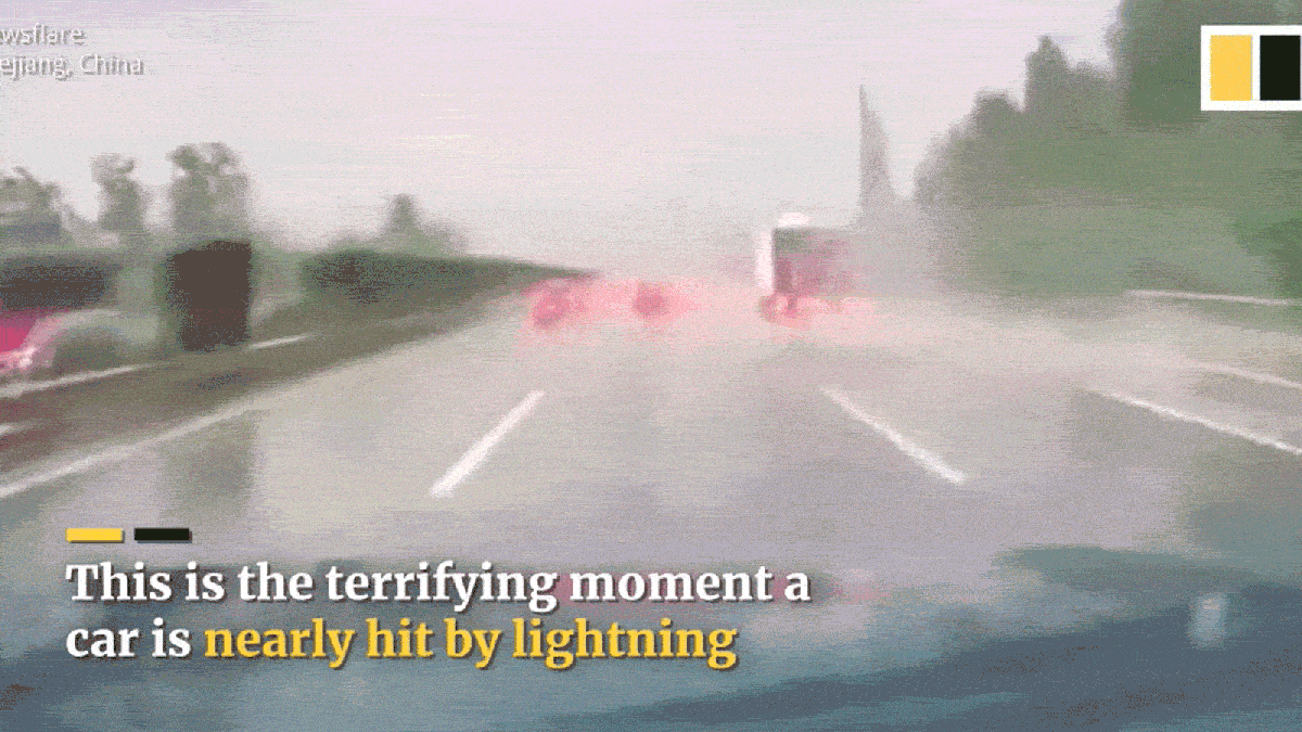 Watch A Car In China Get Struck By Lightning Because Of Course You Want To