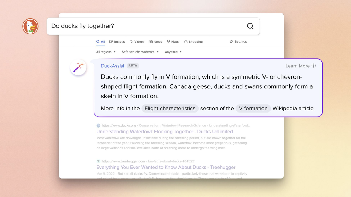 You Can Try DuckDuckGo's AI Search Right Now