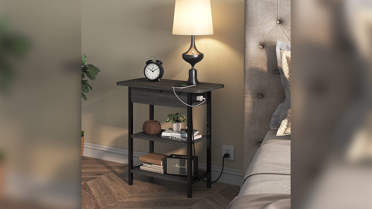 This End Table for  Has a Built-In Charging Station