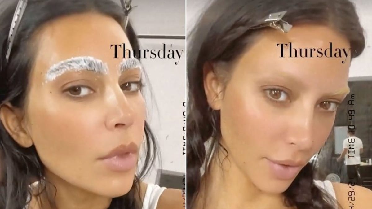 How to Do the Bleached Brow Trend Without Bleaching Kim Kardashian