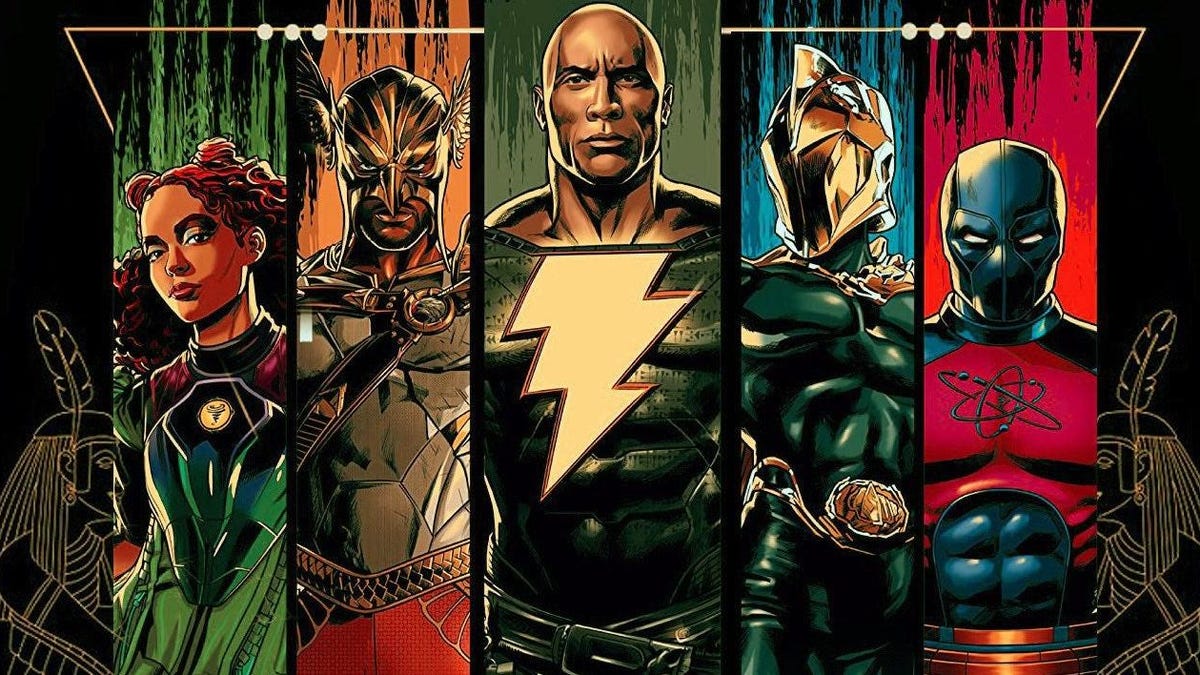 Los nuevos carteles de Black Adam destacan la Heroic Justice Society