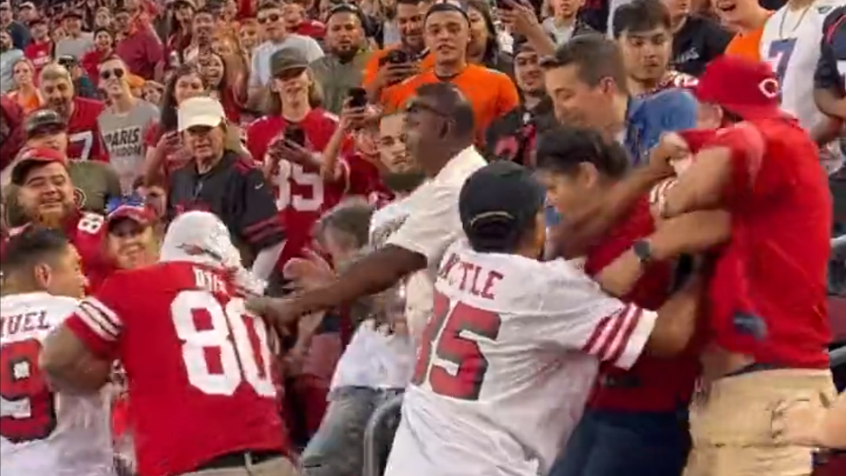 Broncos, 49ers fans brawl at preseason game