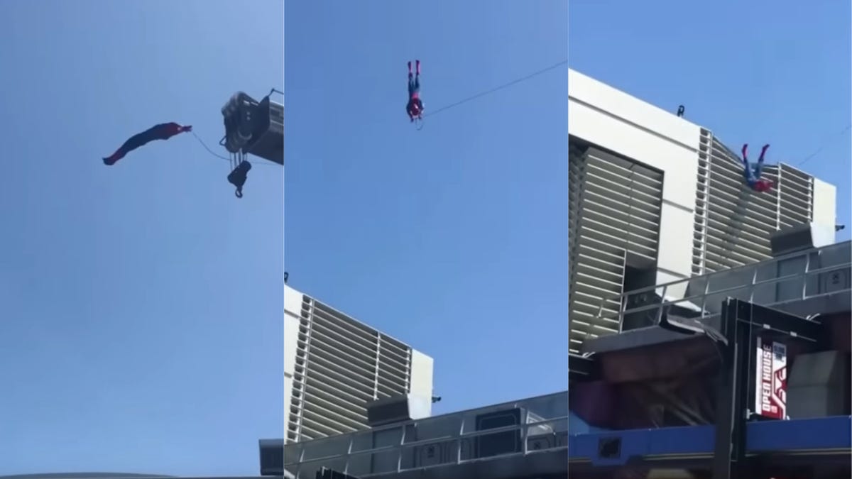 Robot Spider-Man defeated in Disneyland stunt crash accident