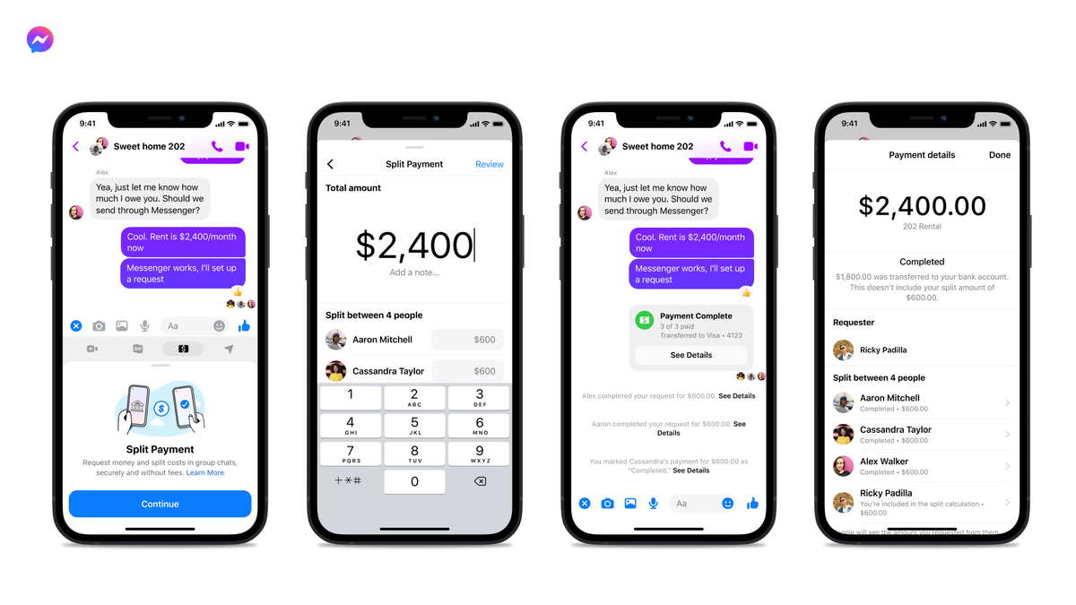 Facebook Messenger's "Split Payments