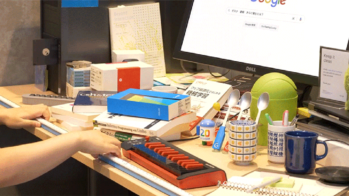 Google Japan、1本のロングスティックにフルキーボードを搭載