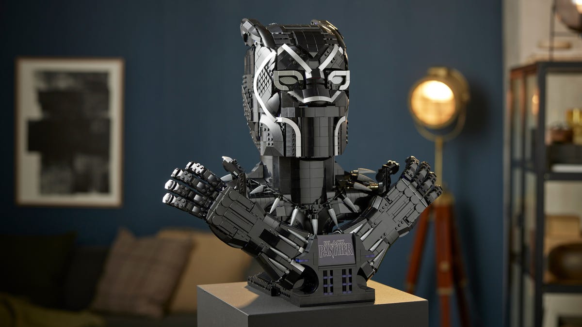 Lego's New 2,900+ Piece Life-Sized Black Panther Bust Is a Fitting Chadwick Boseman Tribute