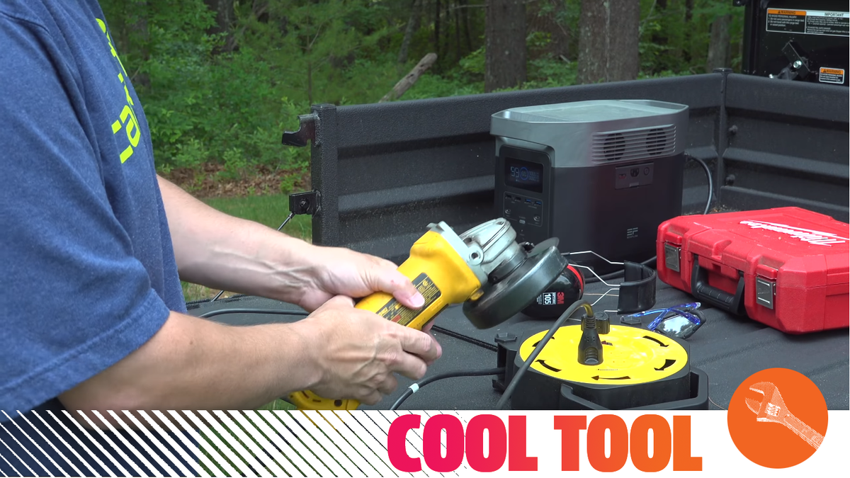 The battery generator provides quiet, emission-free power