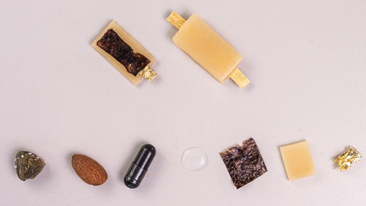 They are making a rechargeable battery made only from food