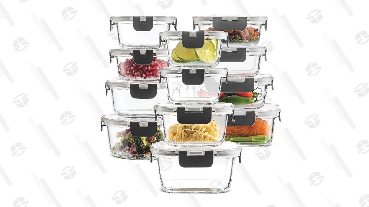 Save 20% on Storing Your Food in a Glass House With This 24-Piece Glass Food Storage Container Set