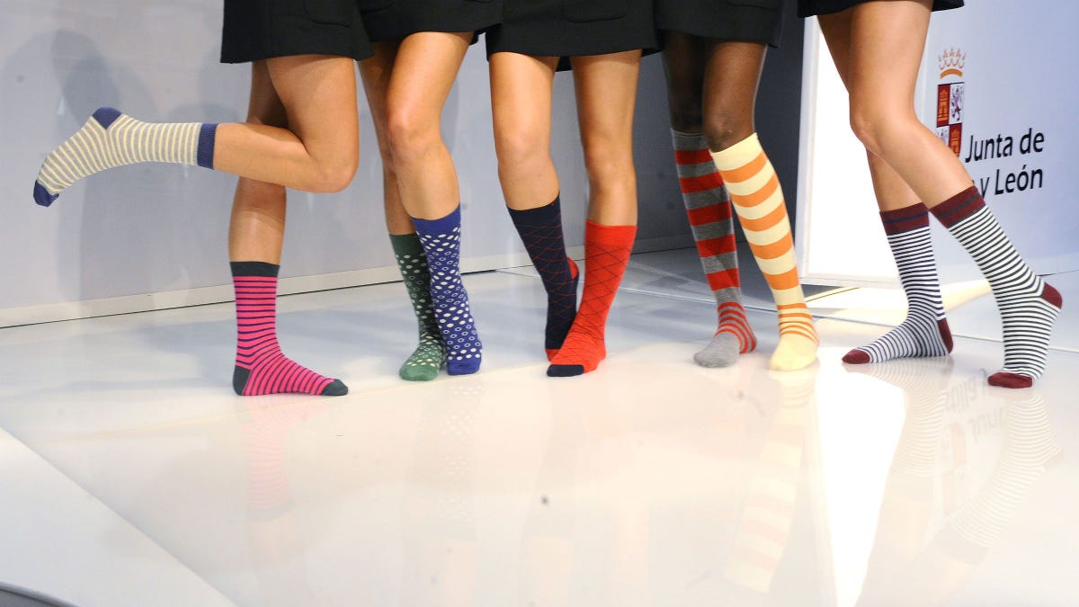 You really need to wear wackier socks to work