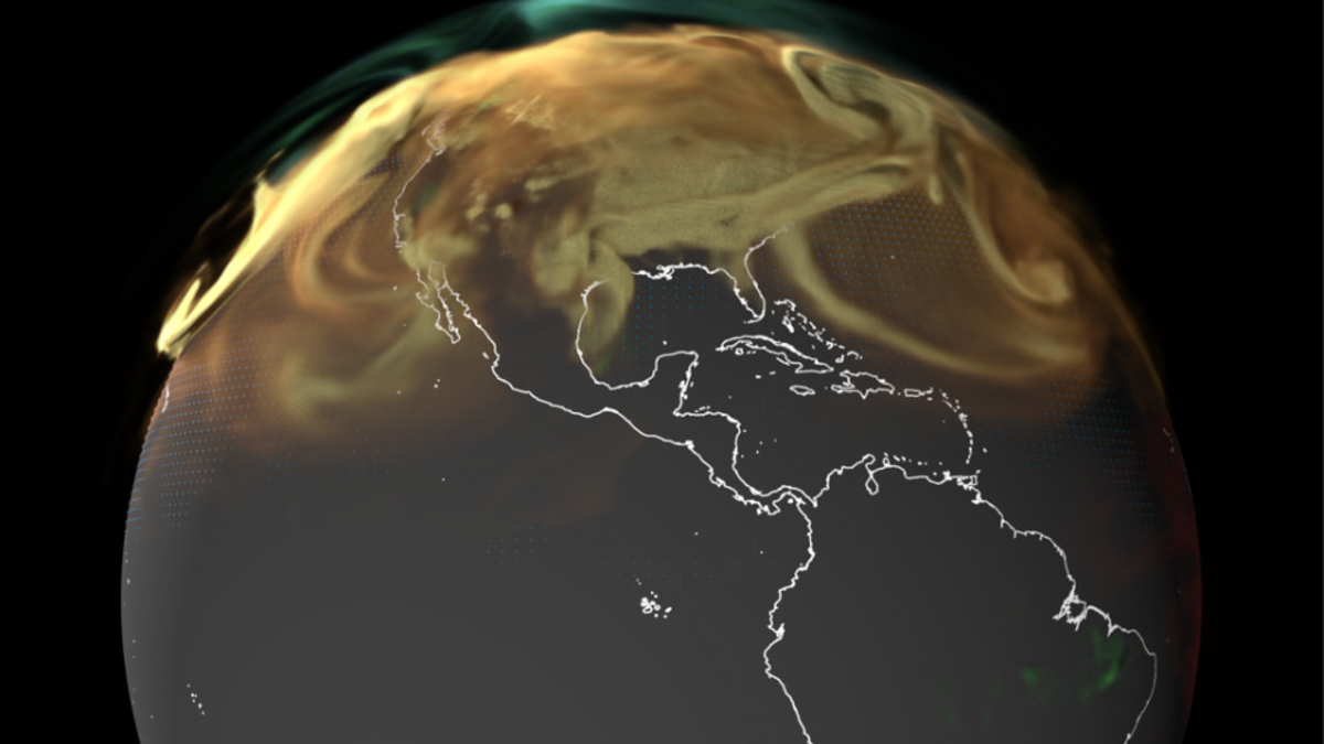 La visualización de la NASA muestra todo ese carbono en nuestra atmósfera
