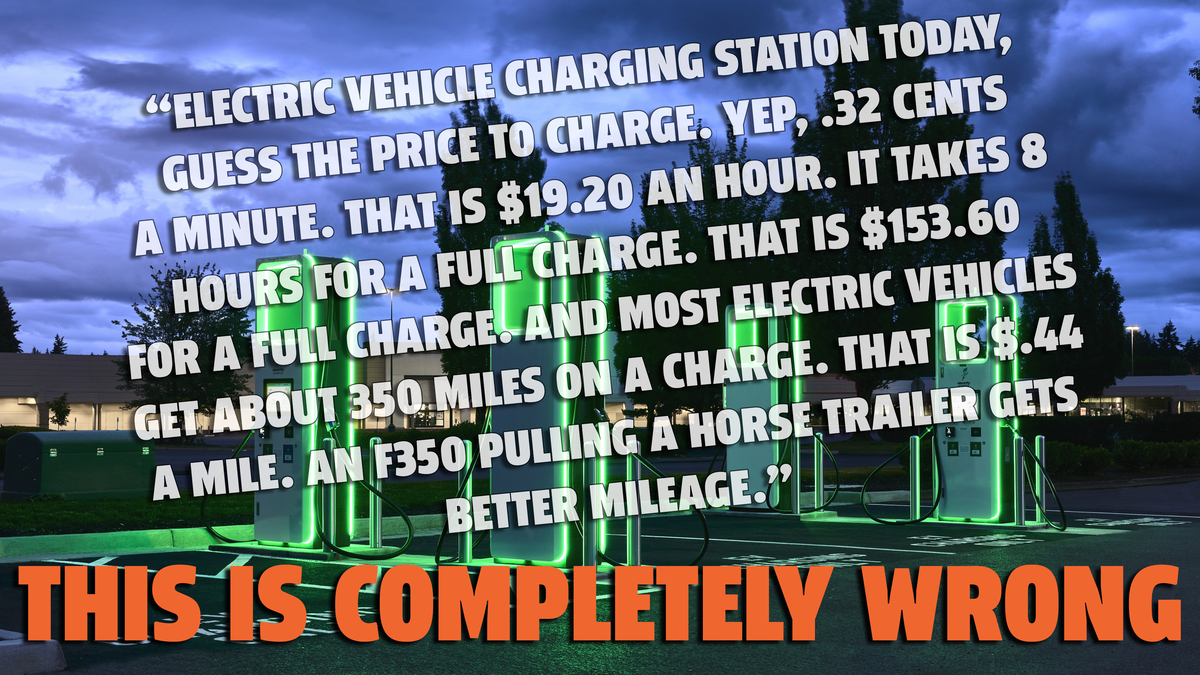 That Meme About the Cost of EV Charging Is Hilariously Wrong