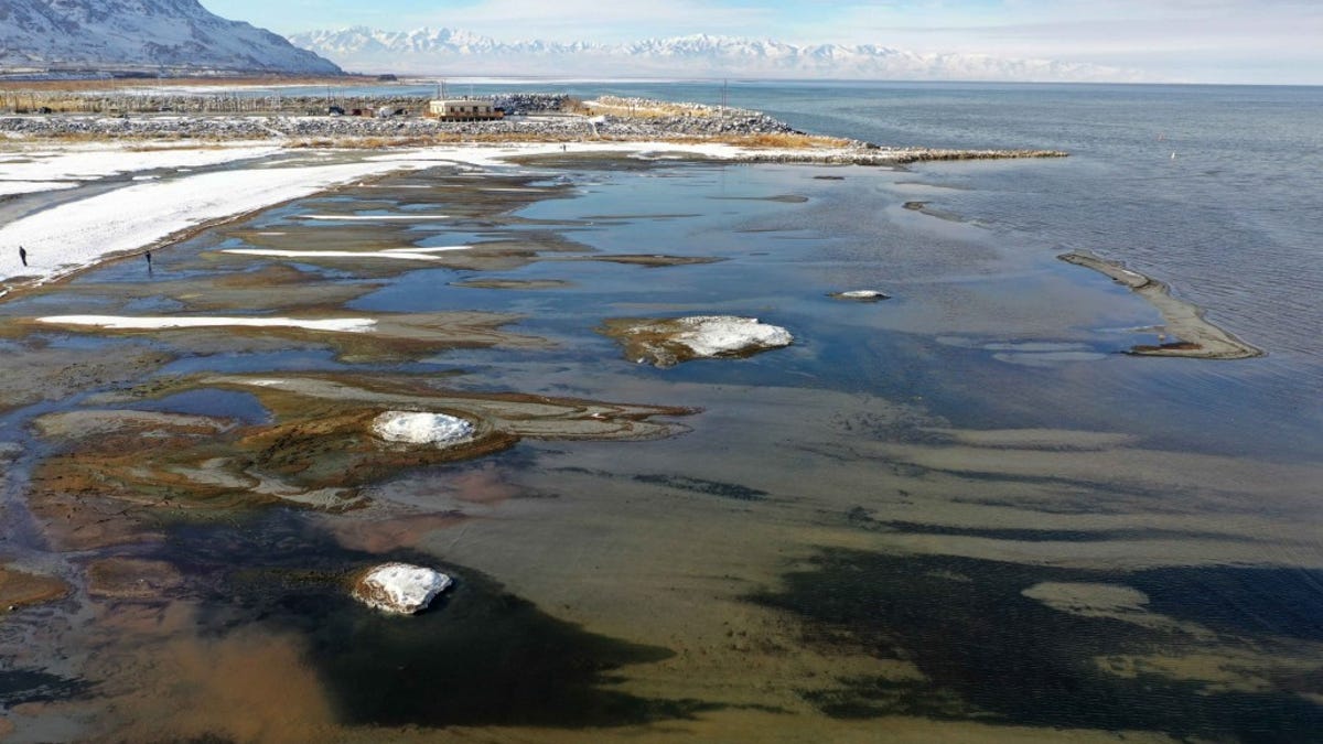 ¿Qué está causando estas formaciones geológicas en el Gran Lago Salado?