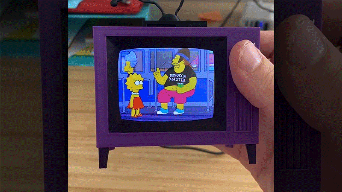 Some working 3D replica of the purple TV “The Simpsons”