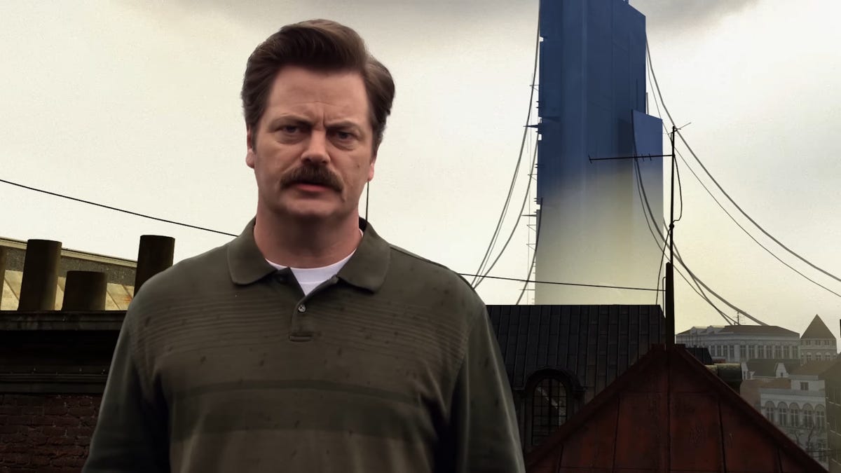 Brilliant Mash-Up Puts Ron Swanson In Half-Life 2