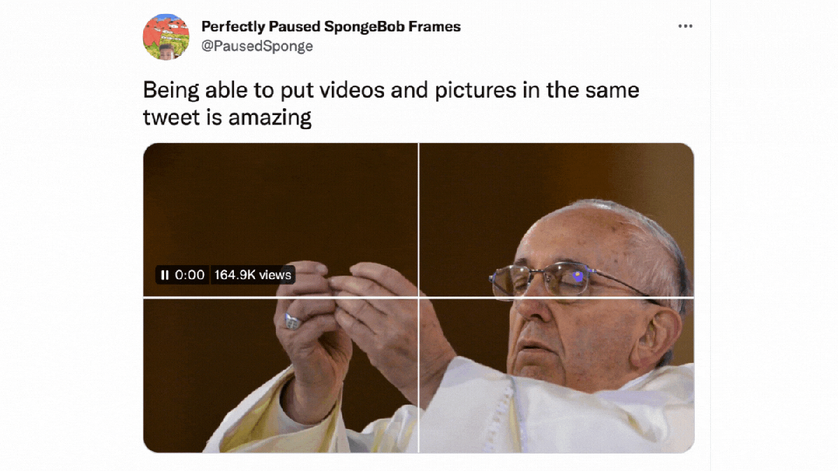 La característica de Twitter trae de vuelta al papa Francisco sosteniendo cosas Meme